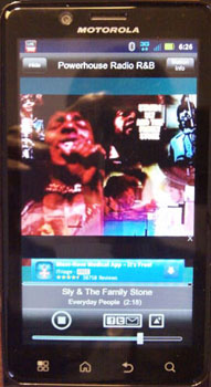 Powerhouse Radio on Smart Phone