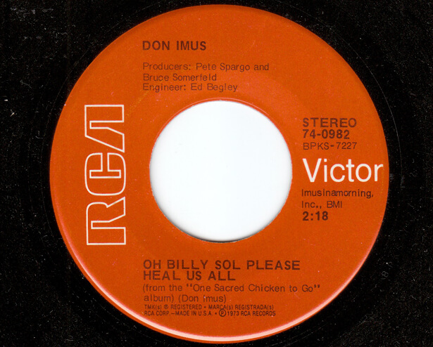 Don Imus Oh Billy So Please Heal Us All